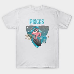 Pisces Zodiac Beautiful Female T-Shirt